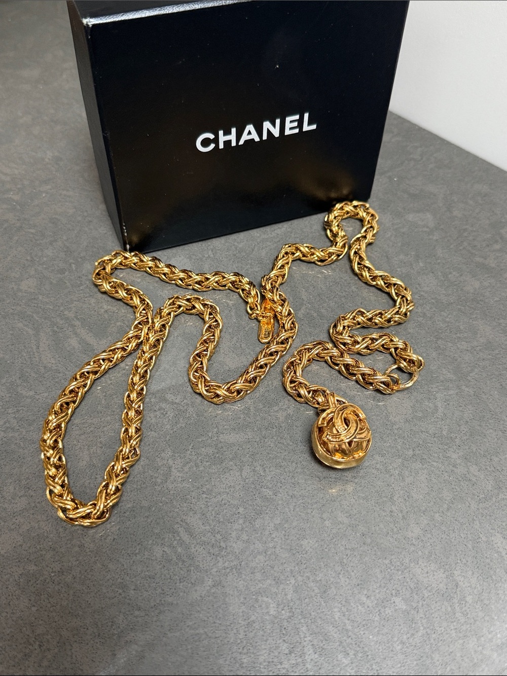 CHANEL CC 24K Gold Plated Chunky Chain Belt 94P